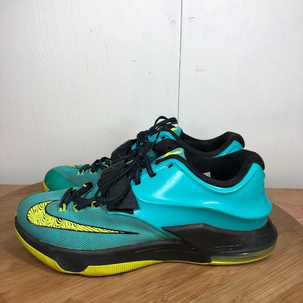 Nike KD 7 Mens size 8.5 shoes blue green athletic basketball sneakers